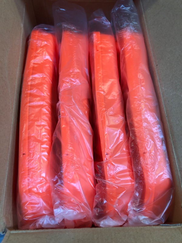 Photo 2 of 28 inch Collapsible Traffic Cones, 2 Pack Parking Cones| Safety Cones| Road Cones, Orange Cones with Reflective Collars, Pop up Construction Cones for Parking Lot & Driving Practice