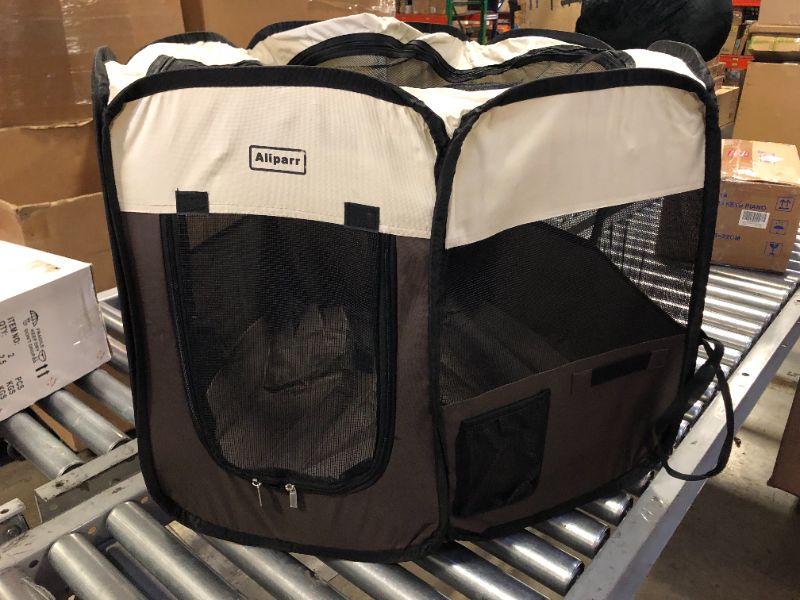 Photo 1 of Aliparr Portable Pet Playpen,Dog Playpen Foldable Pet Exercise Pen Tents for Dogs/Cats/Rabbits/Pets,Cat Playpen Indoor/Outdoor Travel Camping Use with Carry Case
