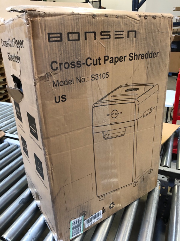 Photo 3 of BONSEN Heavy Duty Paper Shredder, 24-Sheet Cross-Cut Shredder, 40-Min Continuous Running Time, Commercial Grade Shredder for Office, 7.9-Gallon Big Basket, 58dB Super Quiet, P-4 High Security (S3105) 2 4-Sheet Cross-Cut