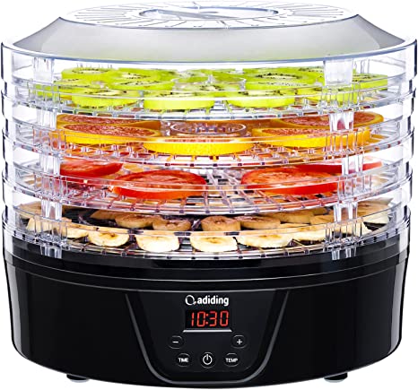 Photo 1 of Adiding Food Dehydrator Machine, Dehydrator with 4 BPA Free Trays, Digital Timer & Temperature Control, 350W Food Dryer for Fruit Vegetable Meat Beef Jerky Herbs Pet Treats
