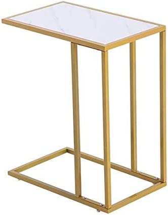 EEBUIHUI C Shaped End Table, Side Tables Living Room, C Table for Sofa