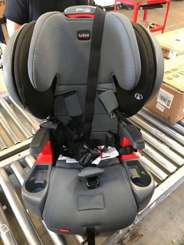 Photo 2 of Britax Grow with You ClickTight Plus Harness-2-Booster Car Seat, Jet Safewash Fabric ClickTight Plus Jet