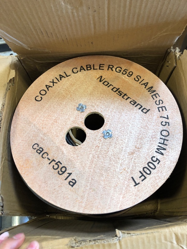 Photo 1 of RG59 Siamese Coaxial Cable 500ft - CCTV Wire for Security Camera - Combo Video & Power Cable - 20AWG