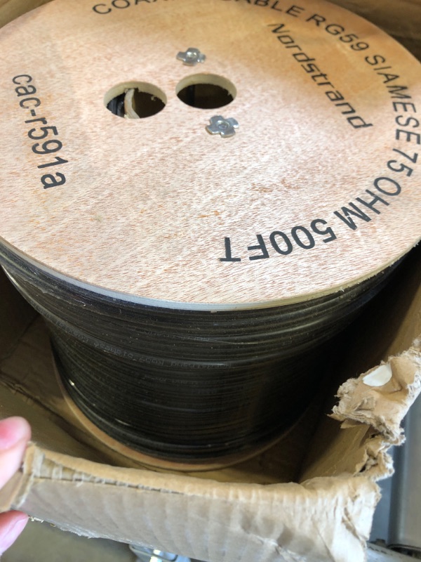 Photo 1 of RG59 Siamese Coaxial Cable 500ft - CCTV Wire for Security Camera - Combo Video & Power Cable - 20AWG