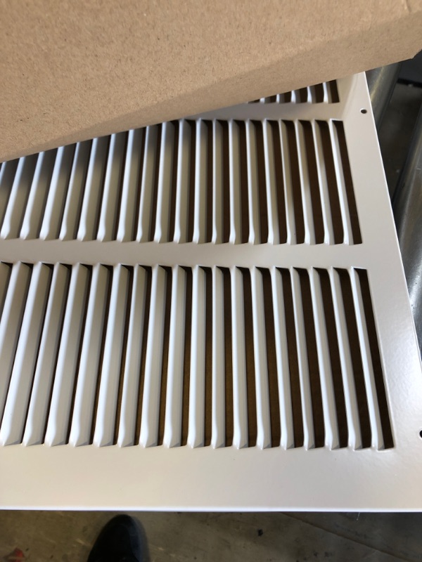 Photo 2 of 
Handua 20"W x 14"H [Duct Opening Size] Steel Return Air Grille (HD Series) Vent Cover Grill for Sidewall and Ceiling, White | Outer Dimensions: 21...