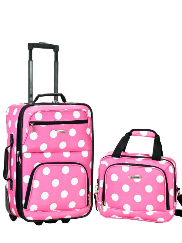 Photo 1 of Rockland Luggage Rio SoftSide 2-Piece Carry-on Luggage Set KIDS GIRLS MINNIE MOUSE DESIGN POLKA DOT 