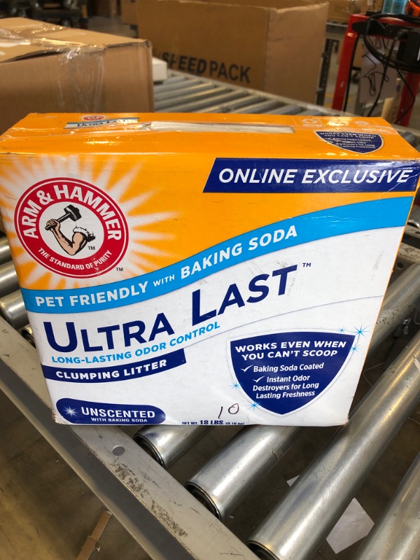 Photo 2 of Arm & Hammer Ultra Last Unscented Clumping Cat Litter, MultiCat 18lb, Pet Friendly with Baking Soda