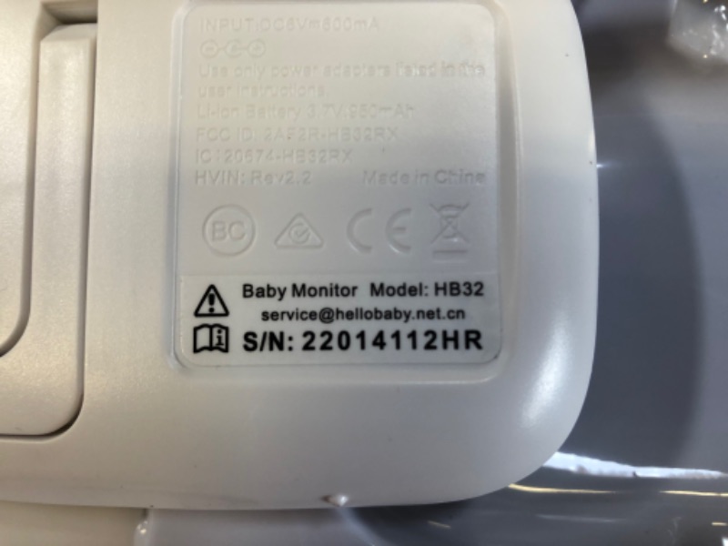 Photo 4 of HelloBaby Video Baby Monitor with Camera and Audio - 3.2Inch Baby Camera Monitor LCD Display, Baby Monitor No WiFi, Two-Way Audio, VOX Mode, Infrared Night Vision, Temperature Monitoring, Lullaby 3.2" HB32