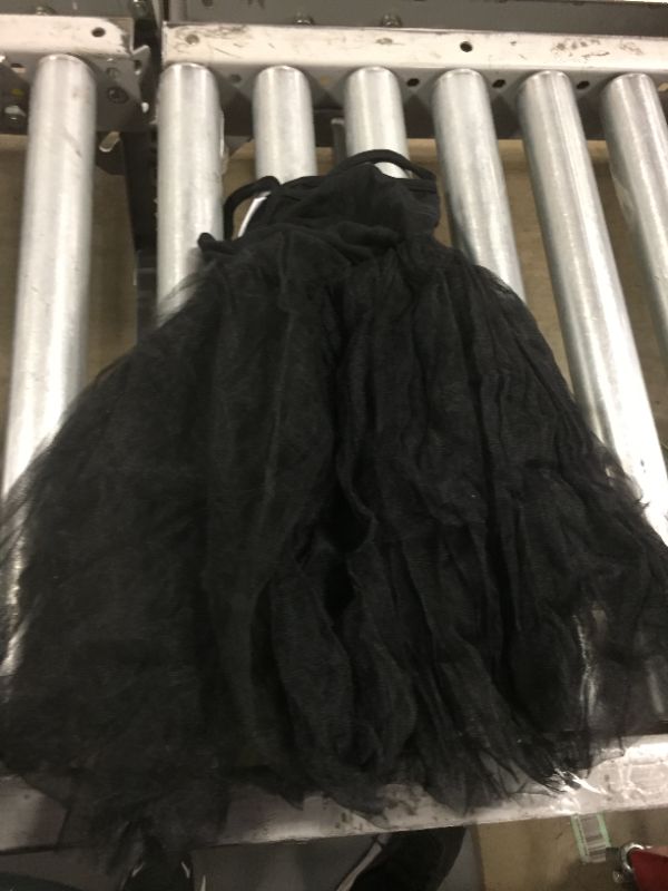 Photo 2 of Baby Girls Tutu Dress Sleeveless Infant Toddler Sundress Tulle Bubble 5 Layers Black 18-24 Months