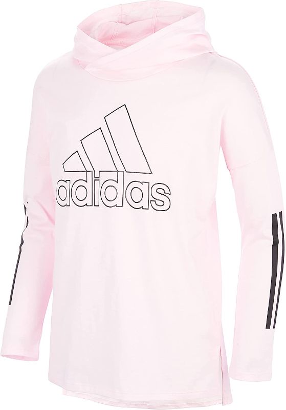 Photo 1 of adidas Girls' Long Sleeve Hooded Graphic Tee - SIZE XL/16