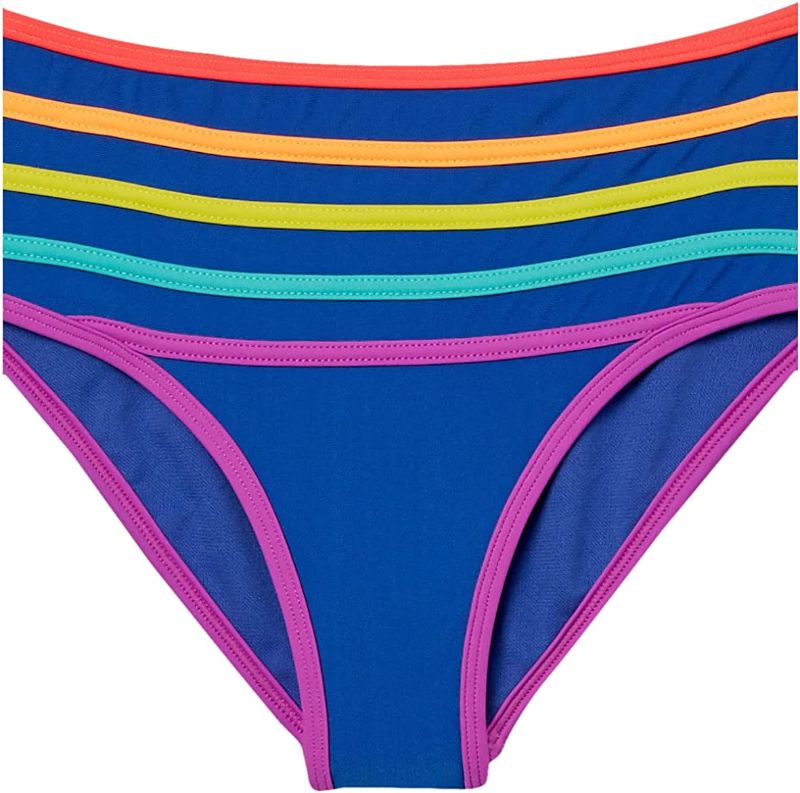 Photo 1 of Hobie Girls Bandeau Bikini  Hi Waist Bottom Swimsuit Set 10 Sea Blue//Smiles for Miles