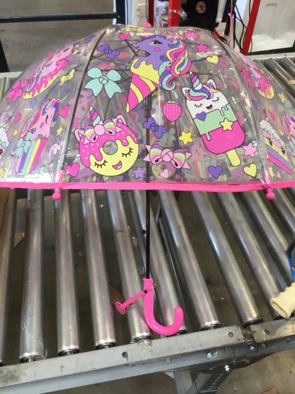 Photo 2 of CYBYQ-Family Kids Clear Umbrellas for Rain Dome Bubble Umbrella Windproof for Kids Boys and Girls
