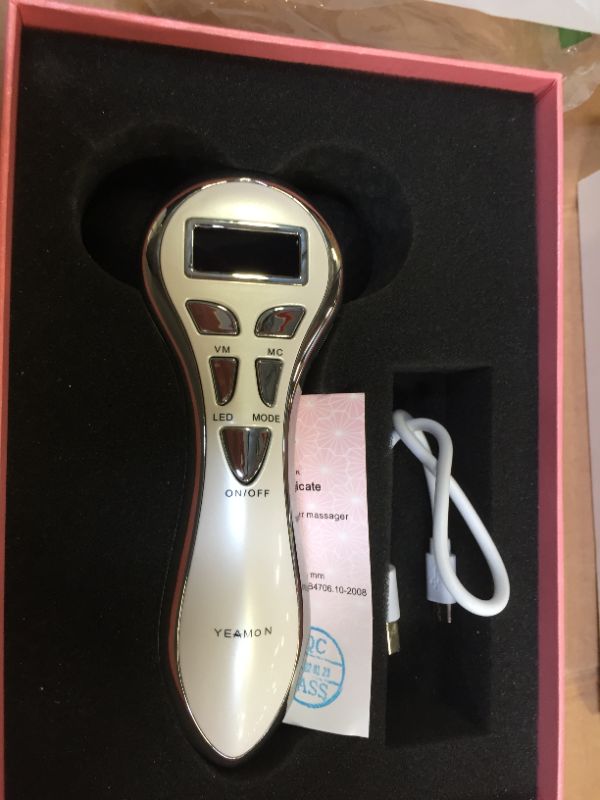 Photo 3 of 4D Microcurrent Face Massager Roller,Electric Rechargeable Face Lift Roller Arms Legs Massager for Anti Aging Wrinkles Facial Massage