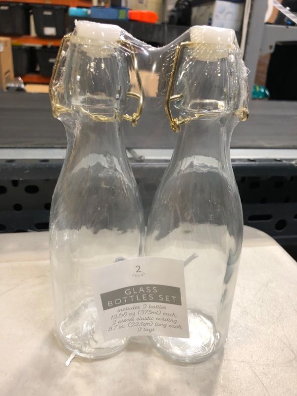 Photo 1 of 2Pack Small Glass Bottles Set 