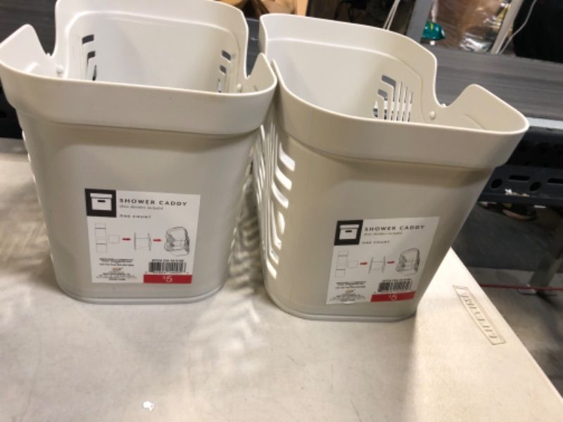 Photo 1 of 2Pack  Shower Baskets with Removeable Dividers