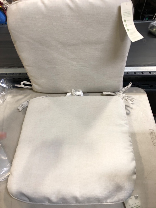 Photo 2 of 2Pcs oven Outdoor Seat Cushion DuraSeason Fabric&#8482; Cream - Project 62&#8482;