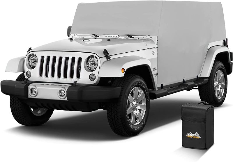 Photo 1 of All Weather Trail Cover-SAN HIMA Cab Cover Compatible with Jeep Wrangler Unlimited 4 Door JK, UV Protection 3-Layer Reinforced Trail Cover with Storage Bag
