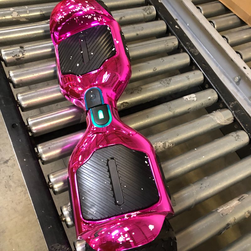 Photo 3 of Bluetooth Hoverboard, Matt and Chrome Color Hover Board with 6.5" Wheels Built-in Wireless Speaker Bright LED Lights Chrome Pink