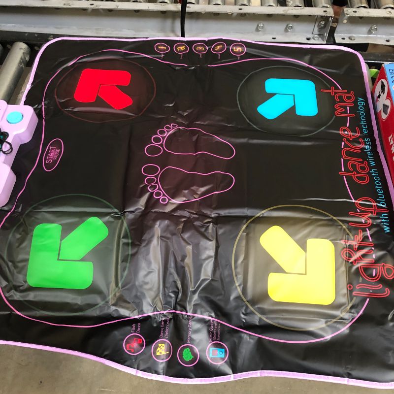 Photo 3 of Kidzlane Dance Mat | Light Up Dance Pad with Wireless Bluetooth/AUX or Built in Music | Dance Game with 4 Game Modes | Gift Toy for Girls & Boys Ages 6 7 8 Years Old +