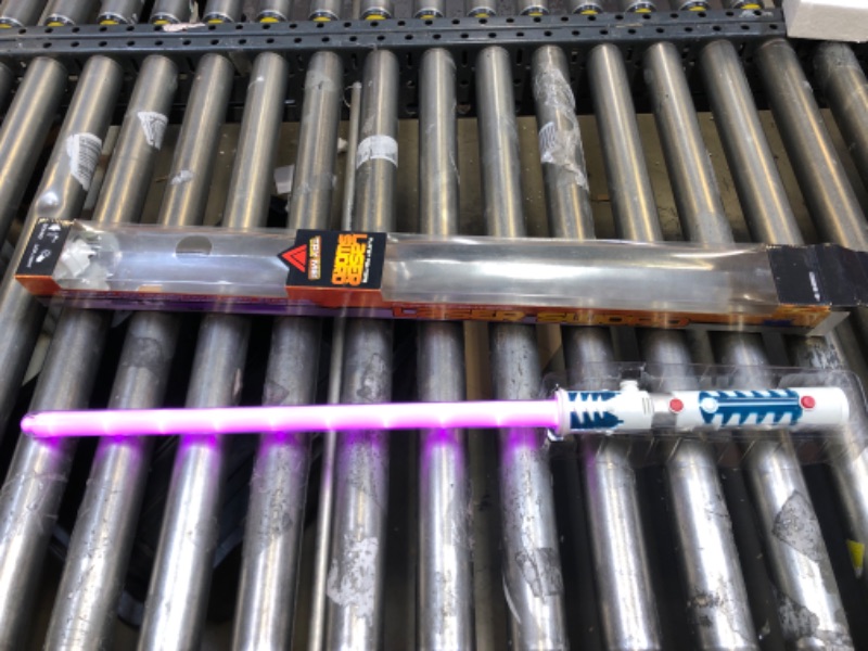 Photo 2 of 2-in-1 LED Light Up Sword FX Pink Toy Saber with Motion Sensitive Sound Effects (29 Inches)