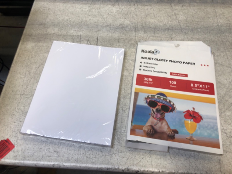 Photo 2 of Koala Thin Inkjet Printer Paper for DIY Chip Bag and Print Brochure Flyer 8.5x11 Inches Glossy 100 Sheets 36Lb