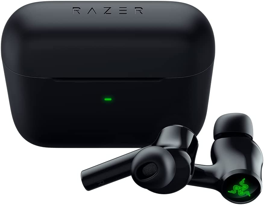 Photo 1 of Razer Hammerhead True Wireless (2nd Gen) Bluetooth Gaming Earbuds: Chroma RGB Lighting -60ms Low-Latency- Active Noise Cancellation - Dual Environmental Noise Cancelling Microphones- Classic Black
