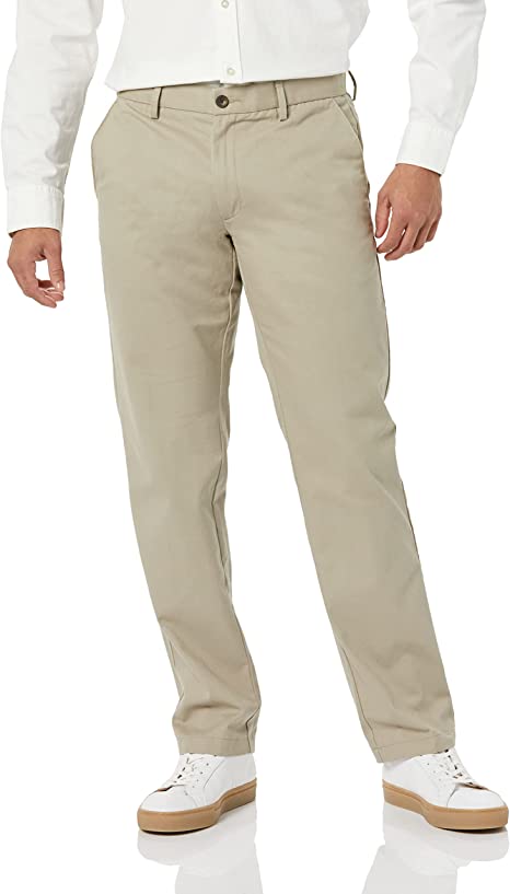 Photo 1 of Amazon Essentials Men's Straight-Fit Wrinkle-Resistant Flat-Front Chino Pant SIZE 36W X30  
