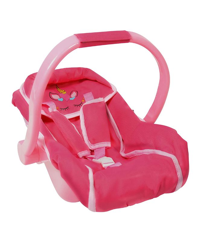 Photo 1 of Unicorn Baby Doll Car Seat and Diaper Bag for Dolls -Great Baby Doll Accessories for Travel (Car Seat)