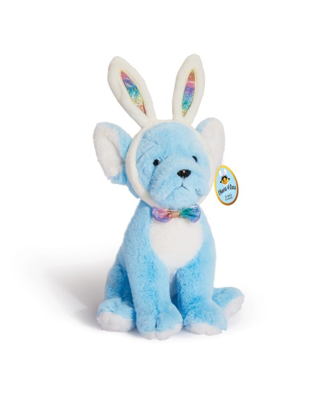 Photo 1 of Cheers 4 Ears French Bulldog 12 Plush Cuddly Stuffed Animal with Wearable Bunny Ears Ultra-Soft Fur