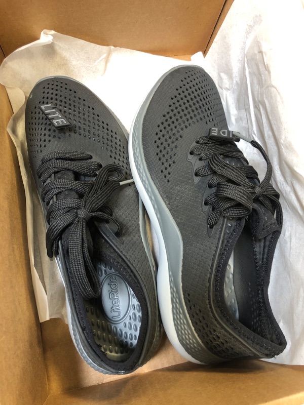 Photo 2 of Crocs WOMENS LiteRide 360 Pacer Sneakers, Black/Slate Grey,SIZE 9 , THESE SHOES RUN SMALL PLEASE CHECK CROCS SITE 