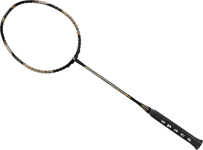 Photo 1 of Apacs Feather Weight XS Black Gold Badminton Racket (8U) Worlds Lightest Badminton Racket
