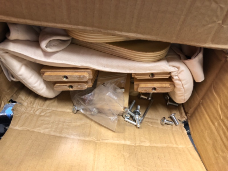 Photo 1 of MallBest 3-in-1 Baby Bouncer Adjustable Wooden Rocker Chair Recliner with Removable Cushion and Seat Belt for Infant to Toddler (Beige) B:Beige
LOOSE HARDWARE, MISSING SOME HARDWARE************