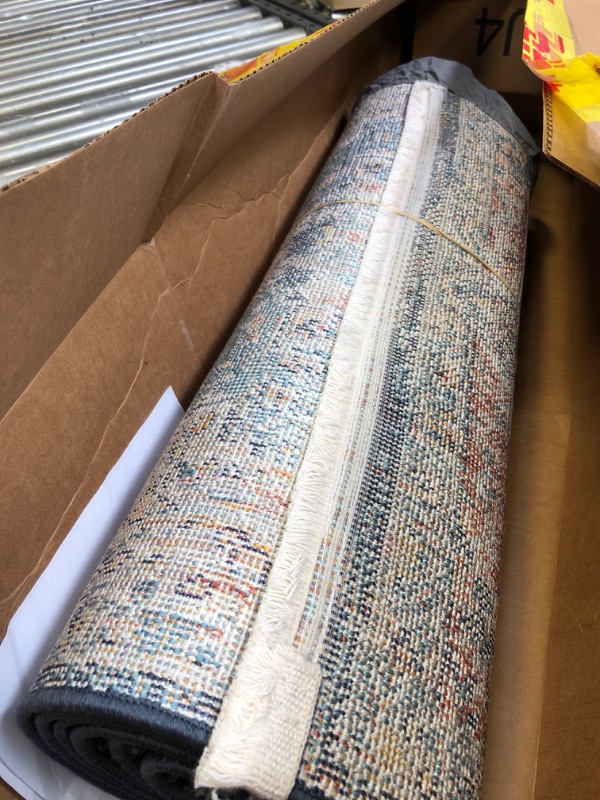 Photo 1 of Adiva Rugs Machine Washable Area Rug with Non Slip Backing for Living Room, Bedroom, Bathroom, Kitchen, Printed Persian Vintage Home Decor, Floor Decoration Carpet Mat (Multi, 2'6" x 13') 2'6" x 13' Multi 39
