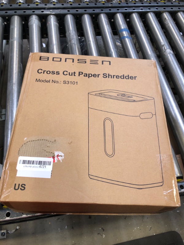 Photo 2 of BONSEN Shredder for Home Office, 8-Sheet Crosscut Credit Card Shredder, Small Paper Shredder for Home Use with 4 Gallons Wastebasket, High Security Level P-4, ETL Certification (S3101) 8 Sheet Cross Cut