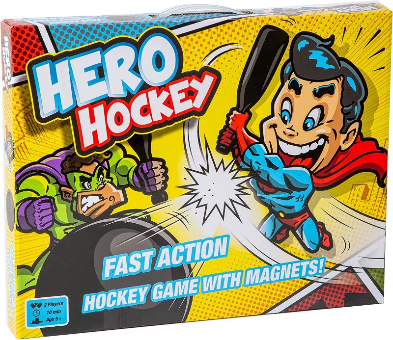 Photo 1 of Hero Hockey | Fast Action Hockey Game with Magnets | Skill and Dexterity Game for Adults and Kids | Fun Family Game | Ages 5 and up | 2 Players | Average Playtime 10 Minutes
