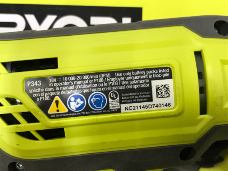 Photo 2 of RYOBI 18VONE+ MULTI TOOL / FUNCTION UNKNOWN