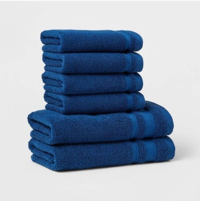 Photo 1 of 6 pack Threshold Performance Hand Towels & Washcloths Blue
