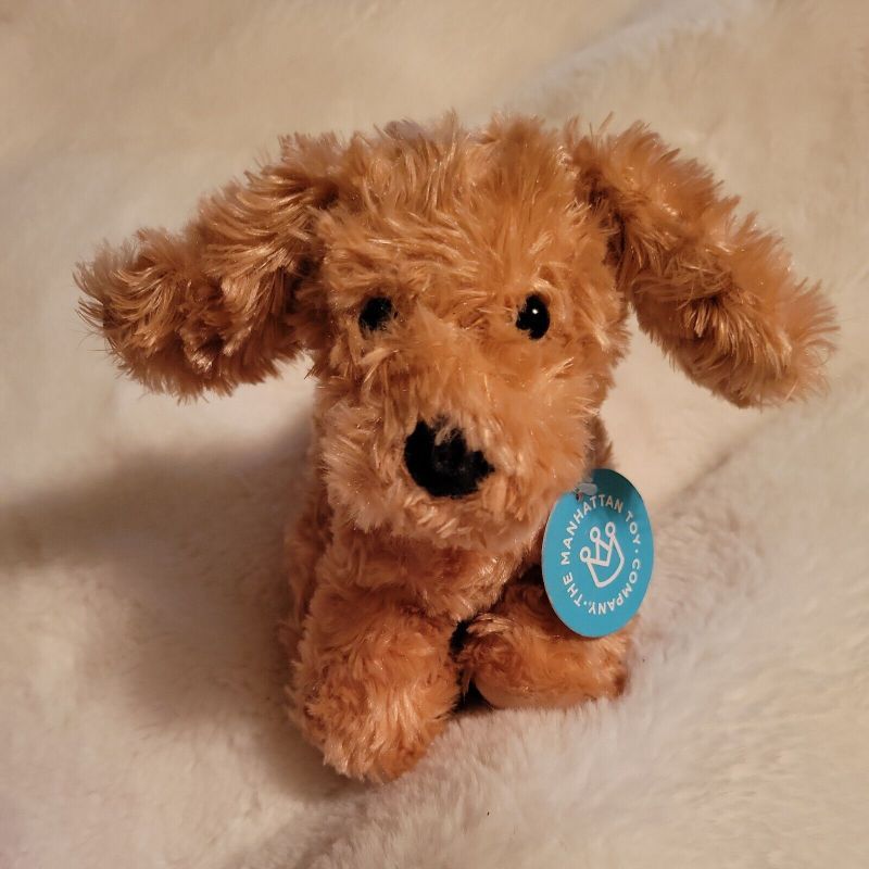Photo 1 of 9" Golden Doodle Goldie Dog Puppy Manhattan Toy Company Plush Stuffed Animal
