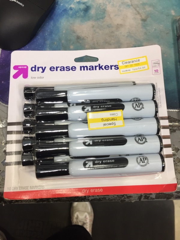 Photo 2 of 10pk Chisel Tip Dry Erase Markers Black - up &#38; up&#8482;