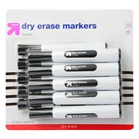 Photo 1 of 10pk Chisel Tip Dry Erase Markers Black - up & up™


