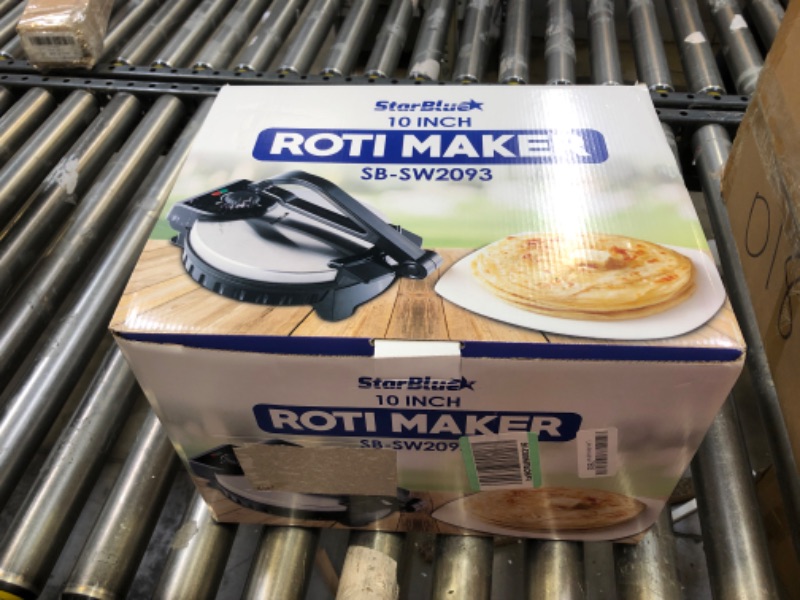 Photo 2 of 10inch Roti Maker by StarBlue with FREE Roti Warmer - The automatic Stainless Steel Non-Stick Electric machine to make Indian style Chapati, Tortilla, Roti AC 110V 50/60Hz 1200W