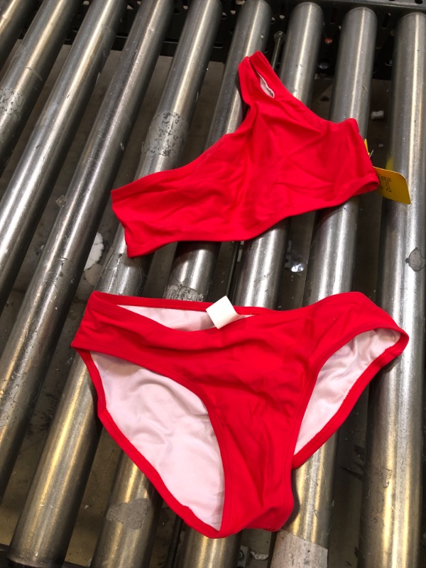 Photo 2 of  Bikini Set One Shoulder Two Piece Swimsuit Bathing Suit LARGE
