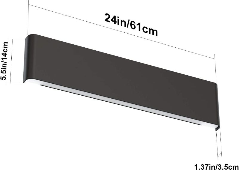 Photo 1 of Aipsun Aluminum Modern Black Indoor LED Wall Sconce Interior Wall Light
