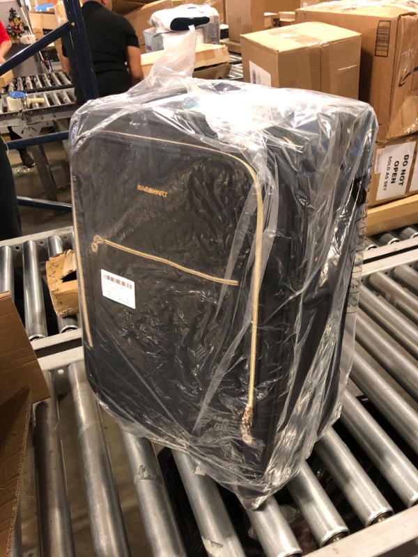 Photo 1 of BAGSMART Carry On Luggage 21 Inch,Softside Expandable Suitcase with Spinner Wheels, Travel Luggage Airline Approved Rolling Lightweight Suitcases with Front Pocket for Women Men,Black Carry-On(Black)