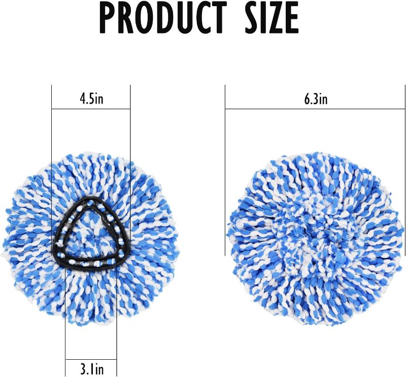 Photo 1 of 
Spin Mop Replacement Heads Microfiber Mop Refills Compatible with 2 Tank System Replace Head for All Hard-surfaced Floors Includes