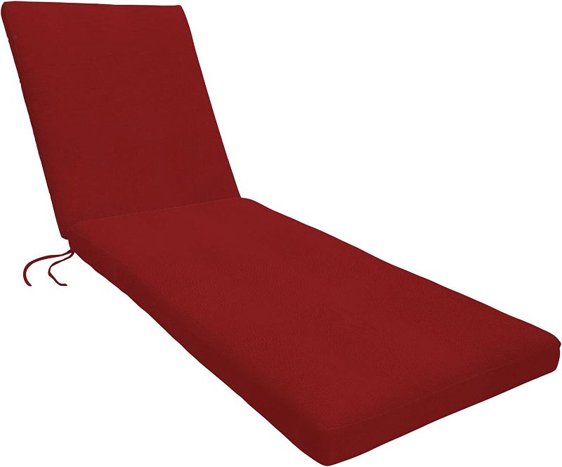 Photo 1 of  Cushion Chair Pad, 23" X 45" X 2 1/2", Canvas Jockey Red