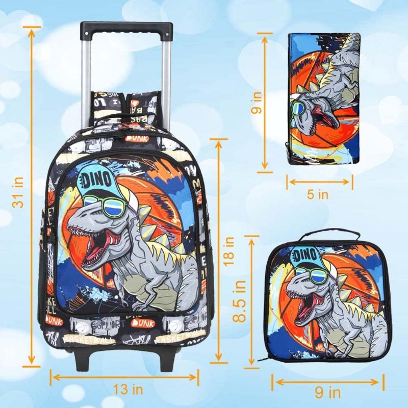 Photo 1 of  Kids Rolling Backpack, Roller Wheels Boys Bookbag -