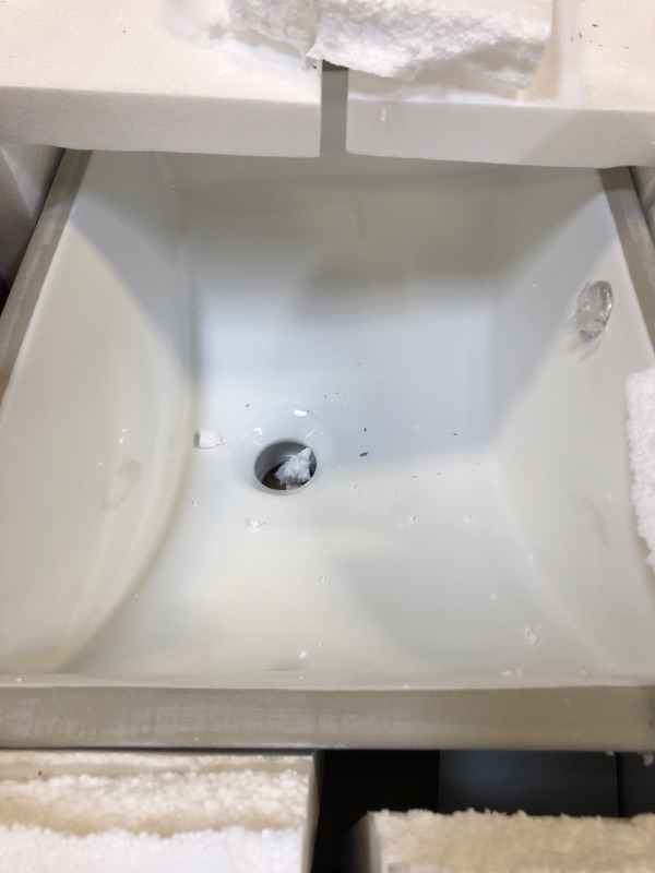 Photo 2 of 16 Inch Undermount Bathroom Sink Small Rectangle Undermount Sink White Ceramic Under Counter Bathroom Sink with Overflow (15.70"x11.69")