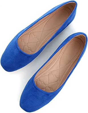 Photo 1 of  Classic Solid Square Toe Ballet Flats for Women Comfort Casual Flats Lightweight Slip on Loafers Suede Dress Shoes, SIZE 10 