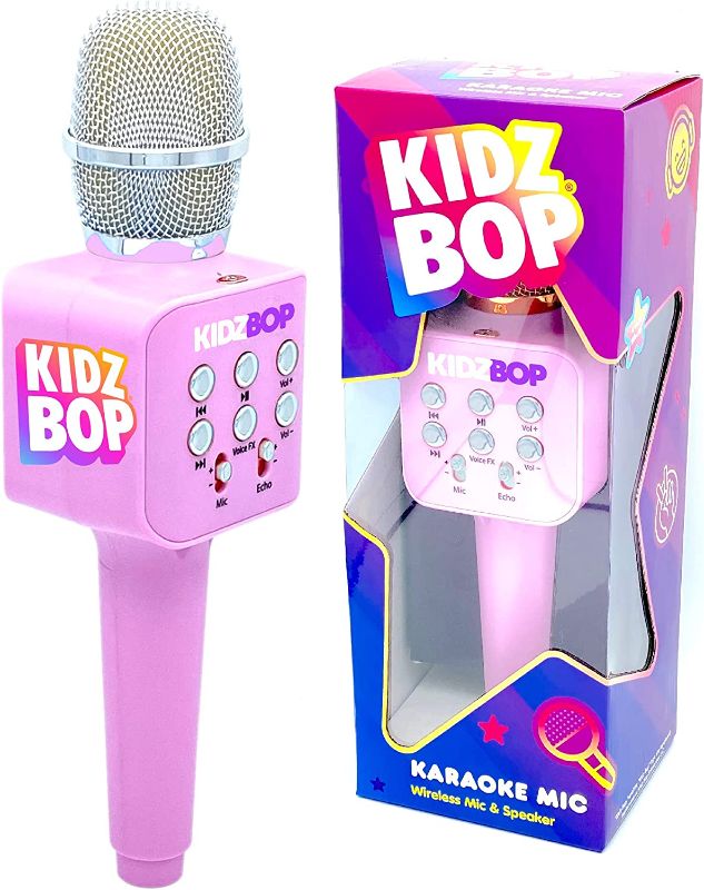 Photo 1 of Move2Play Kidz Bop Karaoke Microphone Gift, The Hit Music Brand for Kids, Toy for 4, 5, 6, 7, 8, 9, 10 Year Old Girls and Boys, Pink